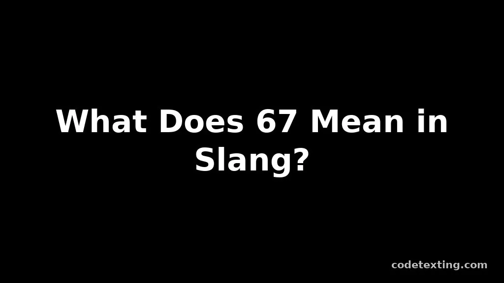 67 slang meaning