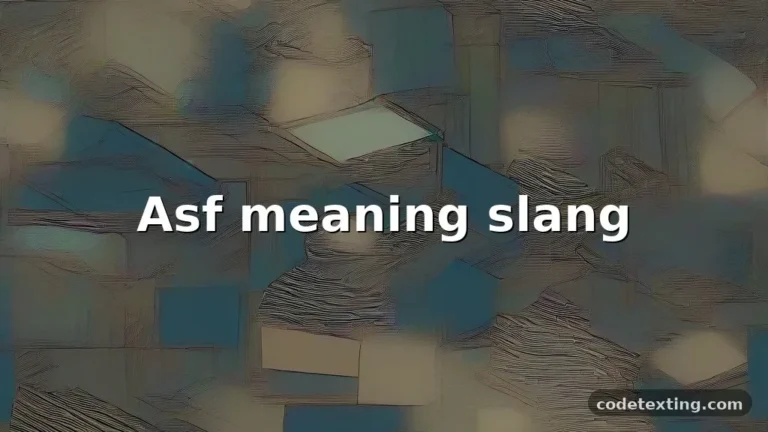 asf meaning slang