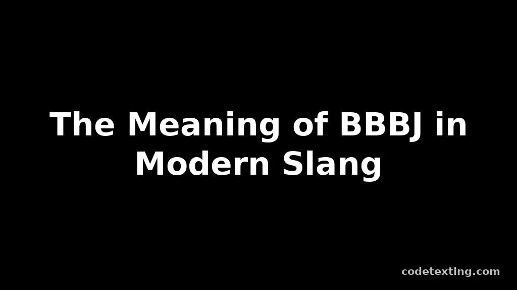 bbbj meaning slang