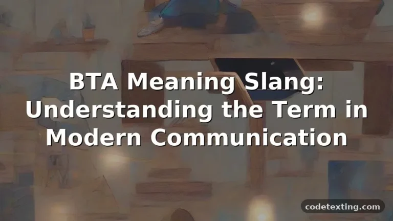 bta meaning slang