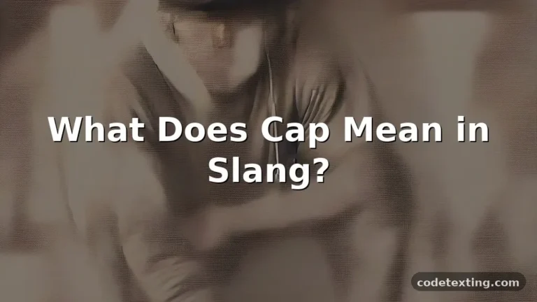 cap meaning slang