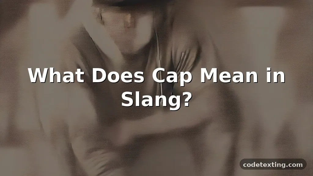cap meaning slang