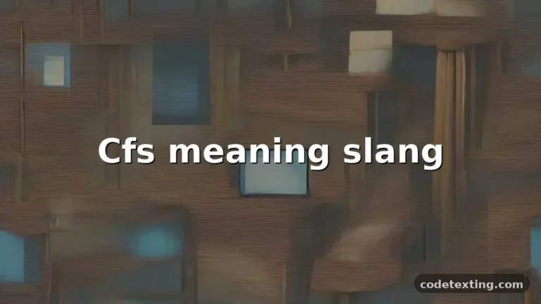 cfs meaning slang
