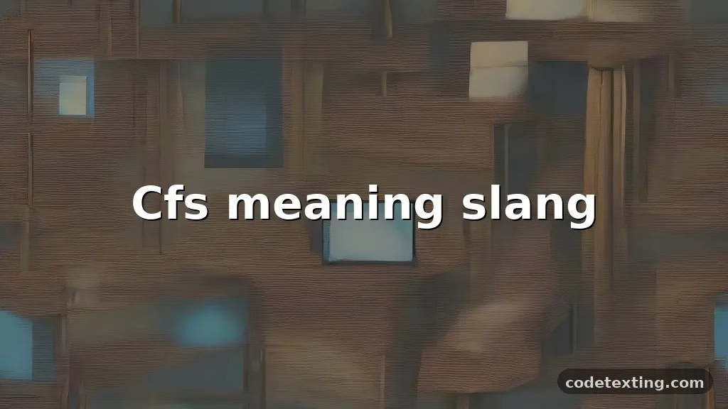 cfs meaning slang