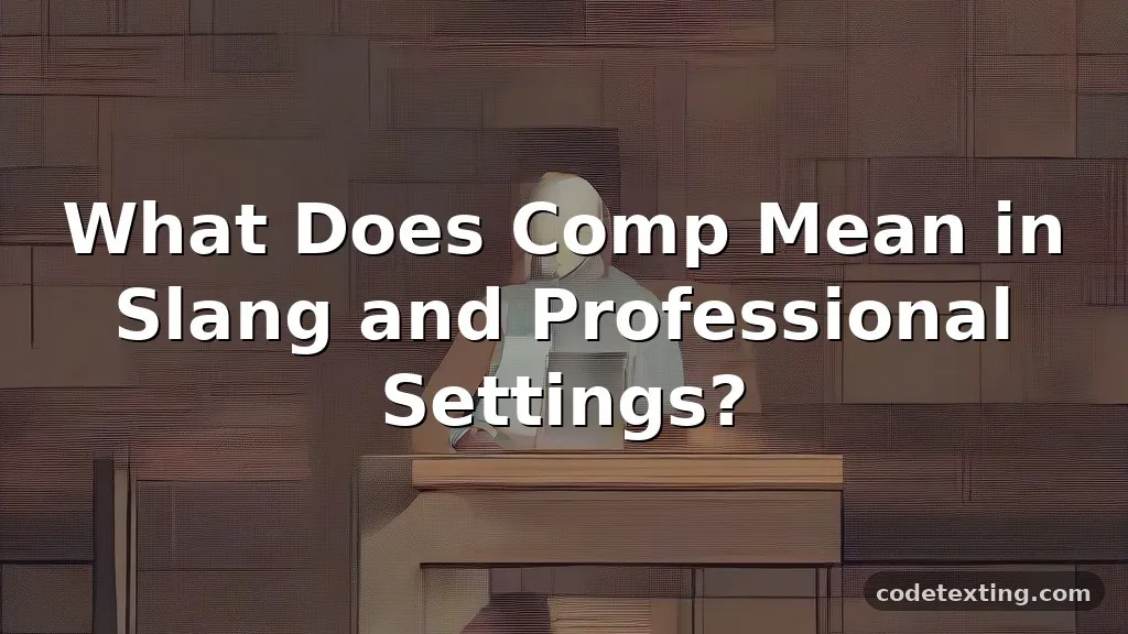 comp meaning slang