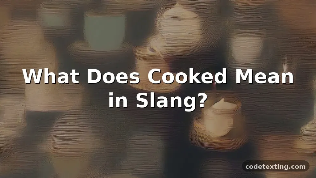 cooked meaning slang