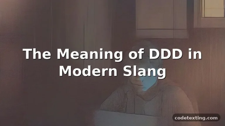 ddd meaning slang