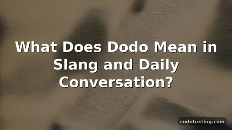 dodo meaning slang