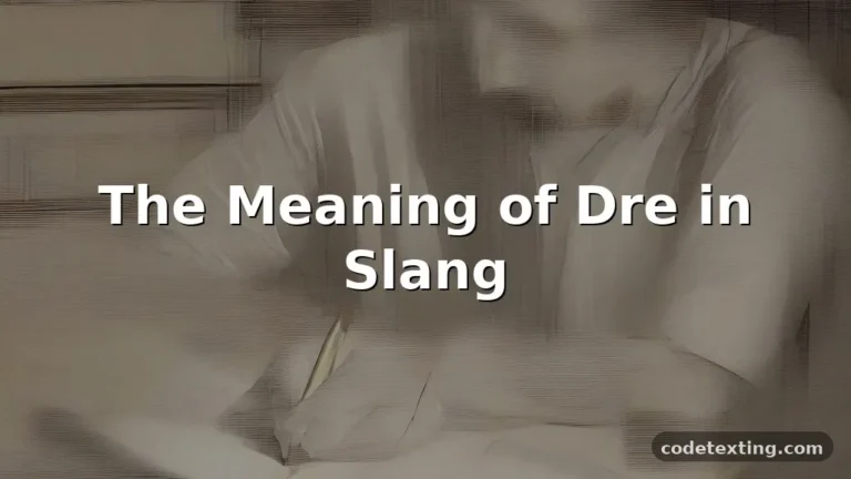 dre meaning slang