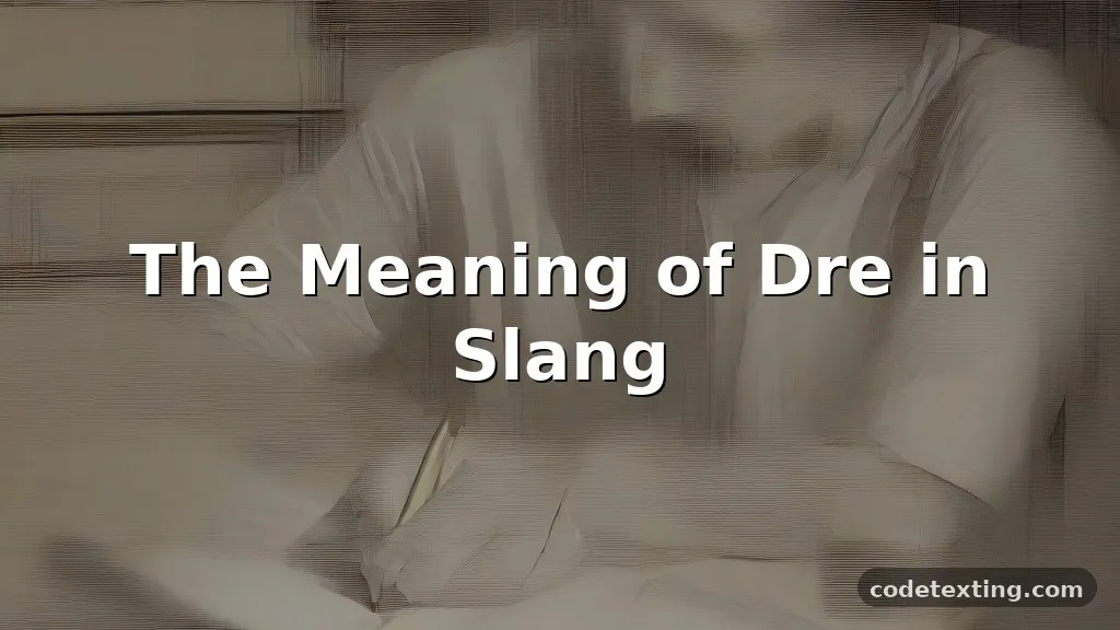dre meaning slang