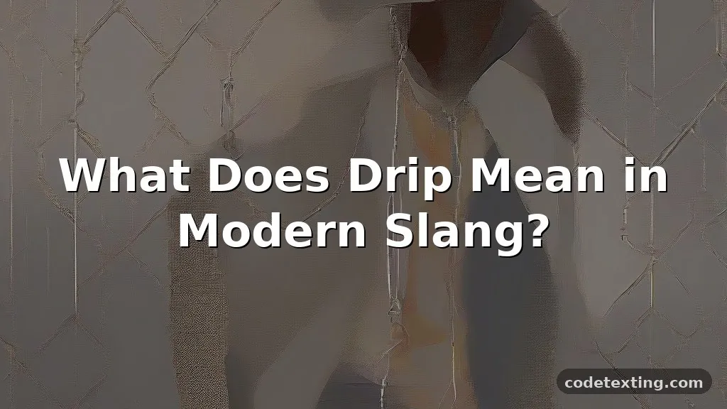 drip meaning slang