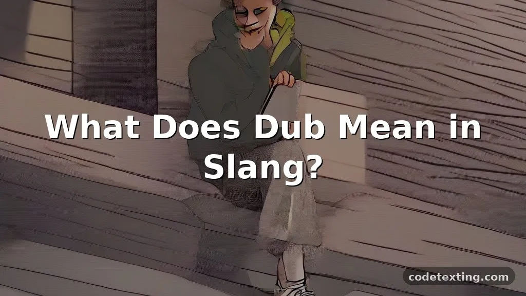 dub meaning slang