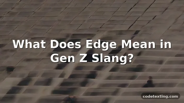 edge meaning slang