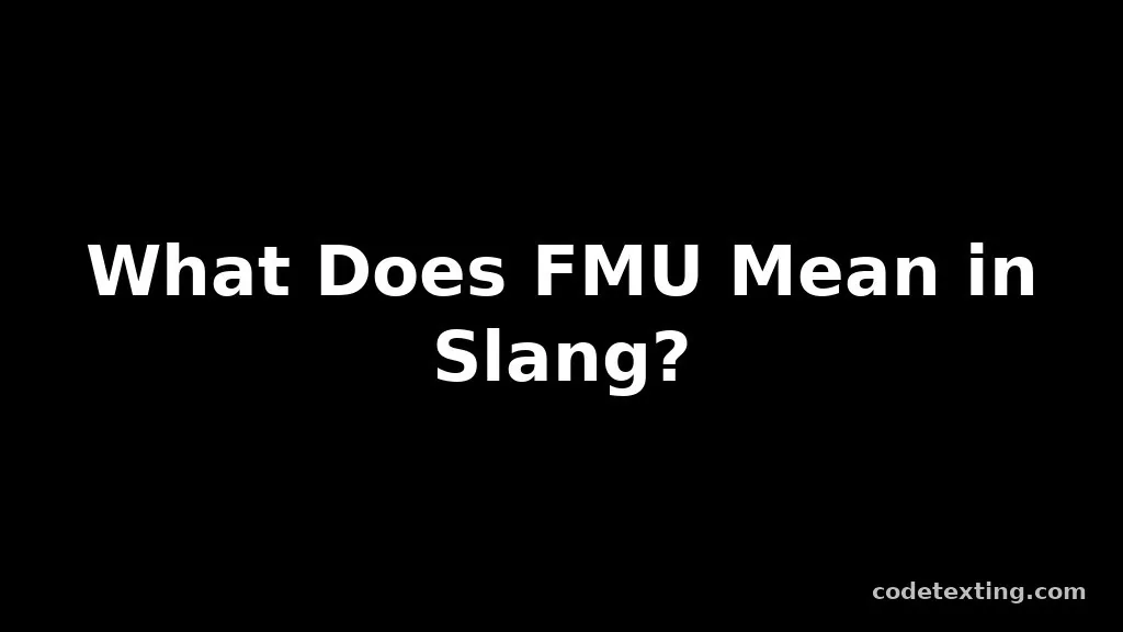 fmu meaning slang