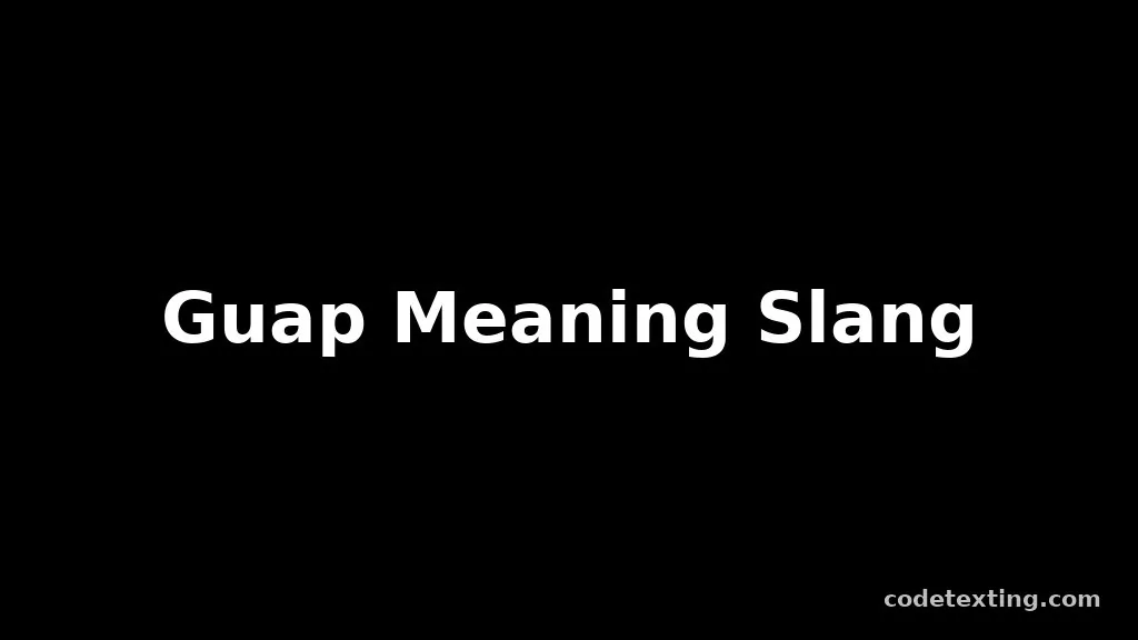 guap meaning slang