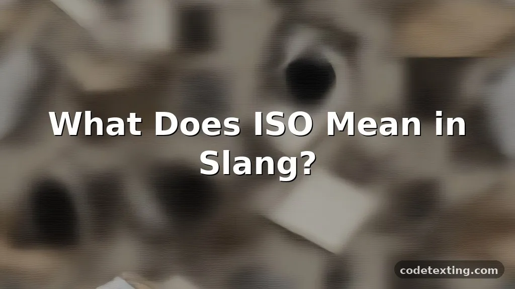 iso meaning slang
