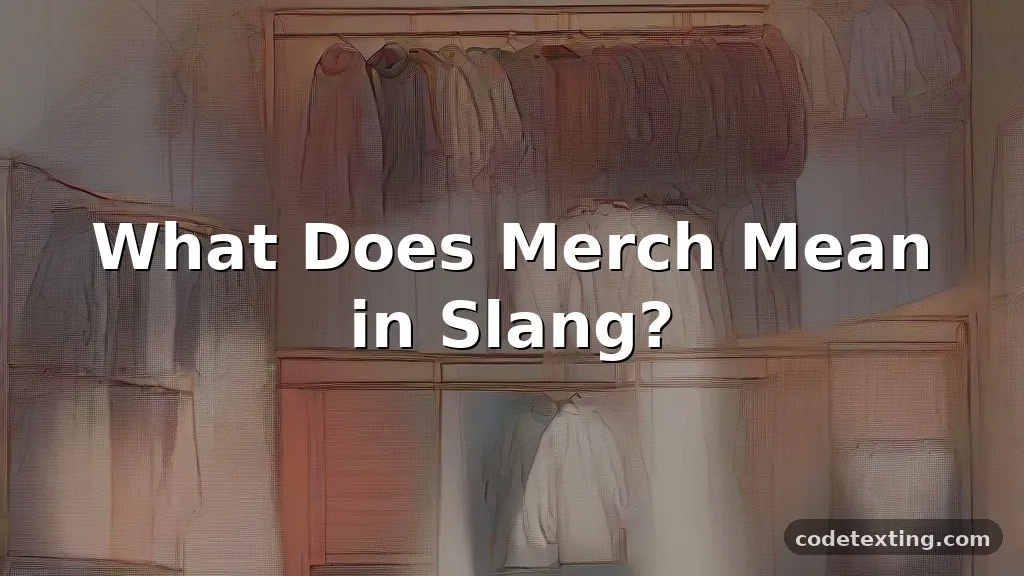 merch meaning slang