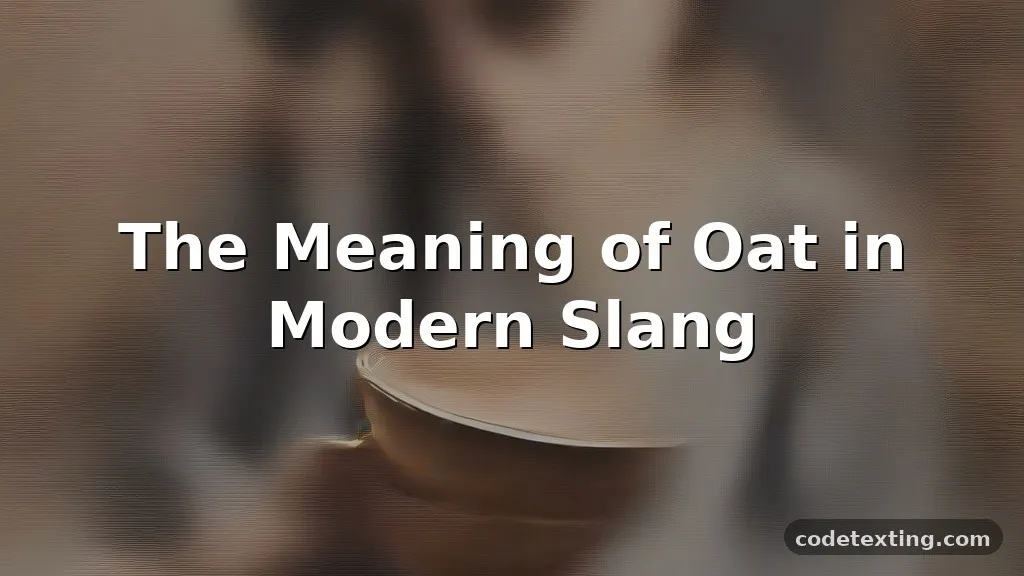 oat meaning slang