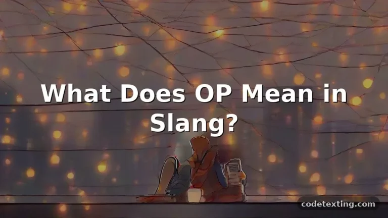 op meaning slang