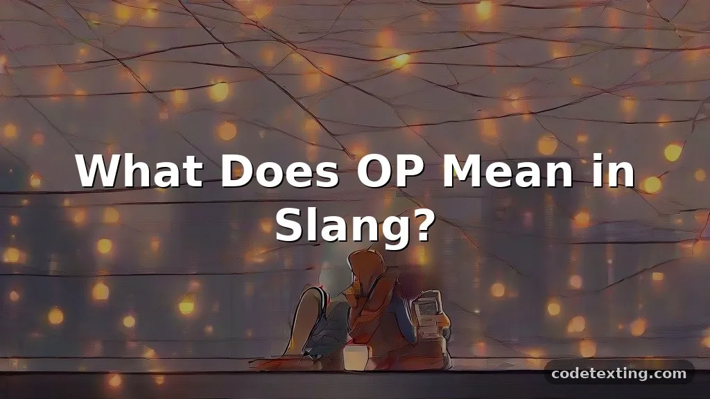 op meaning slang