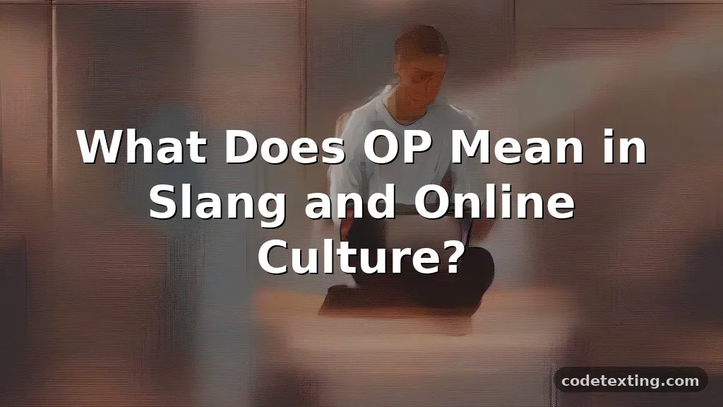 op slang meaning