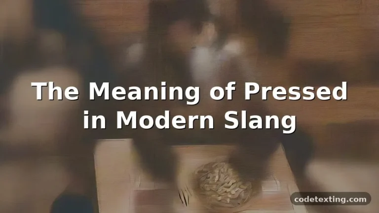 pressed meaning slang