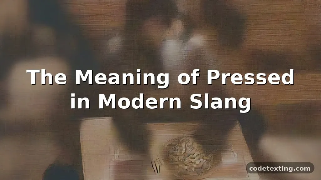 pressed meaning slang