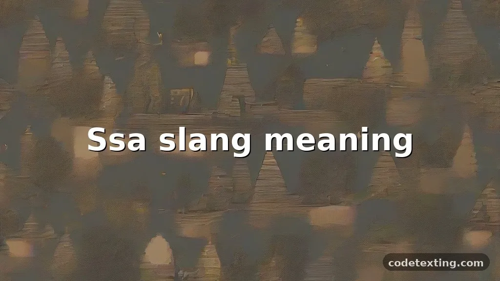 ssa slang meaning