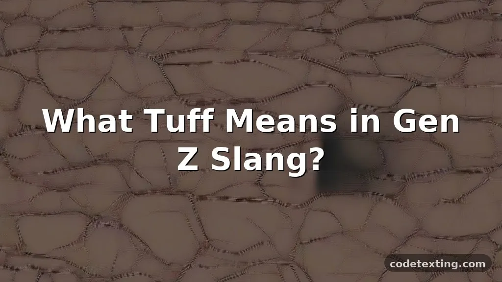 tuff meaning slang