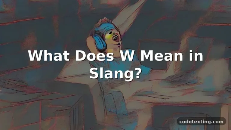 w meaning slang