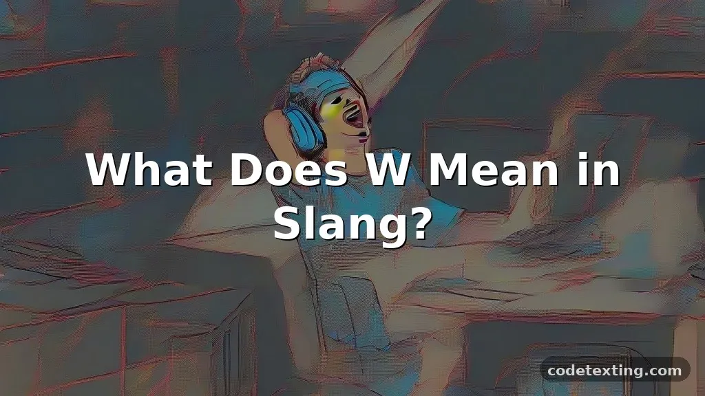 w meaning slang