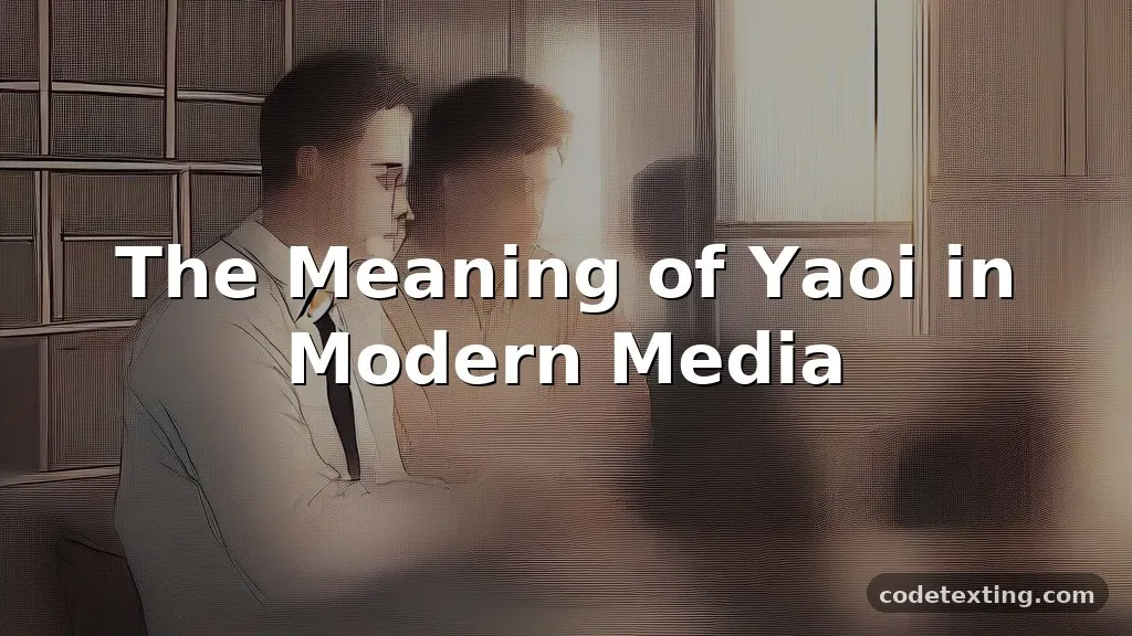 yaoi meaning slang