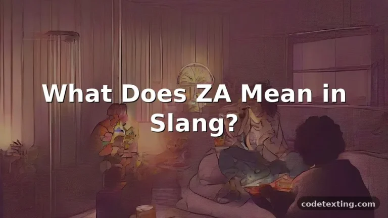 za meaning slang