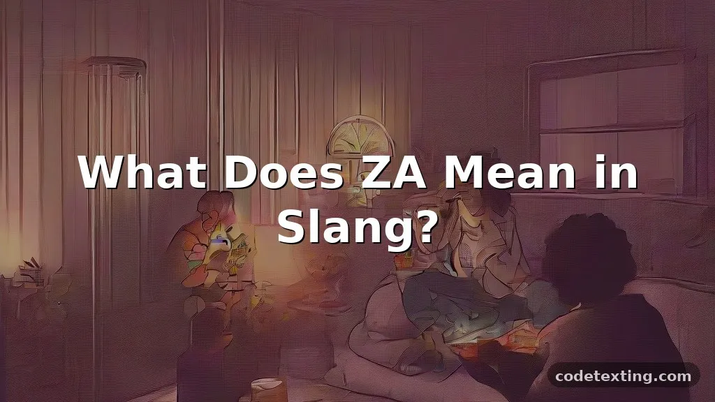 za meaning slang