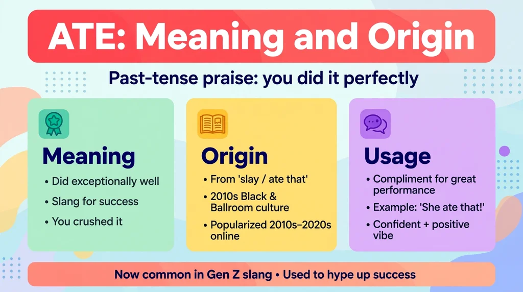 ate meaning and origin infographic