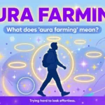 aura farming meaning in texting slang infographic