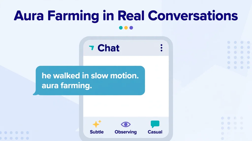 aura farming in real conversations infographic