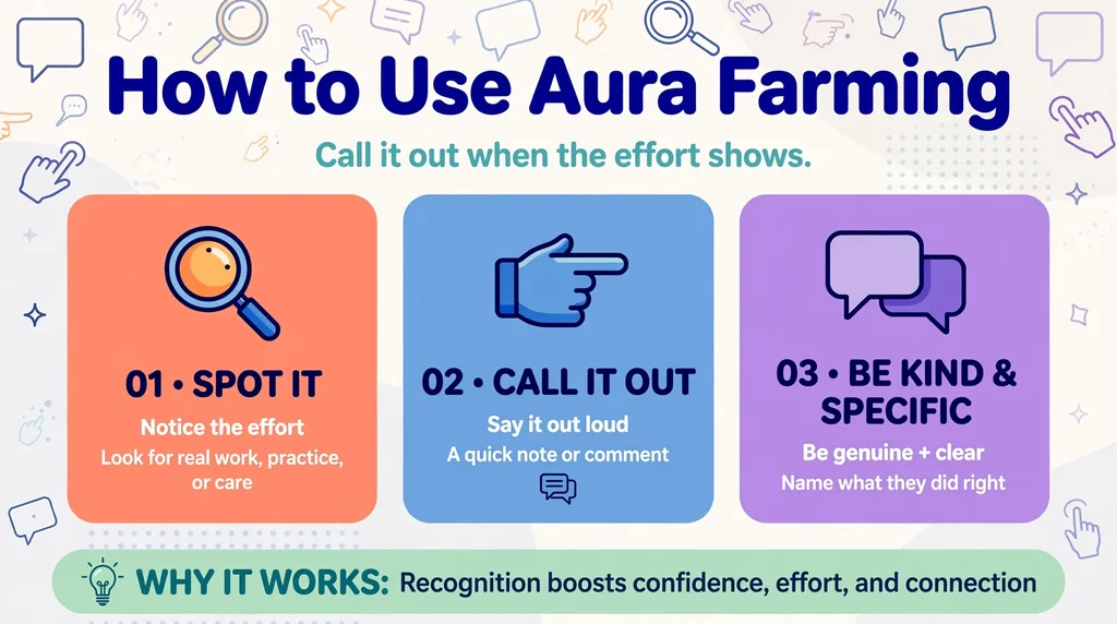 how to use aura farming infographic