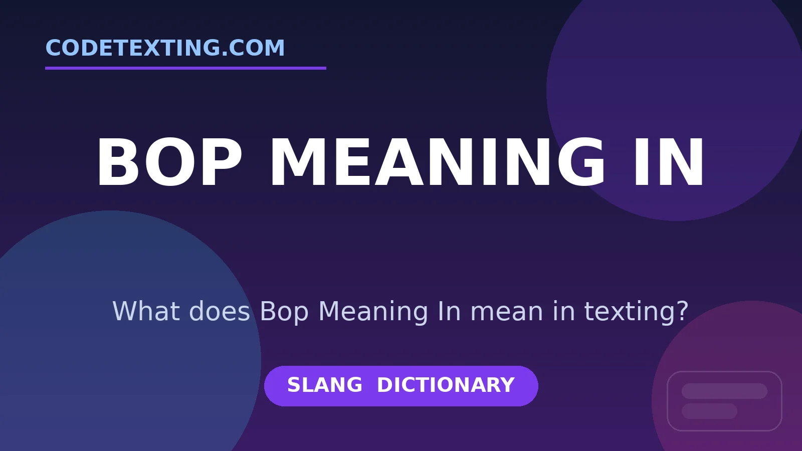 BOP meaning in texting slang
