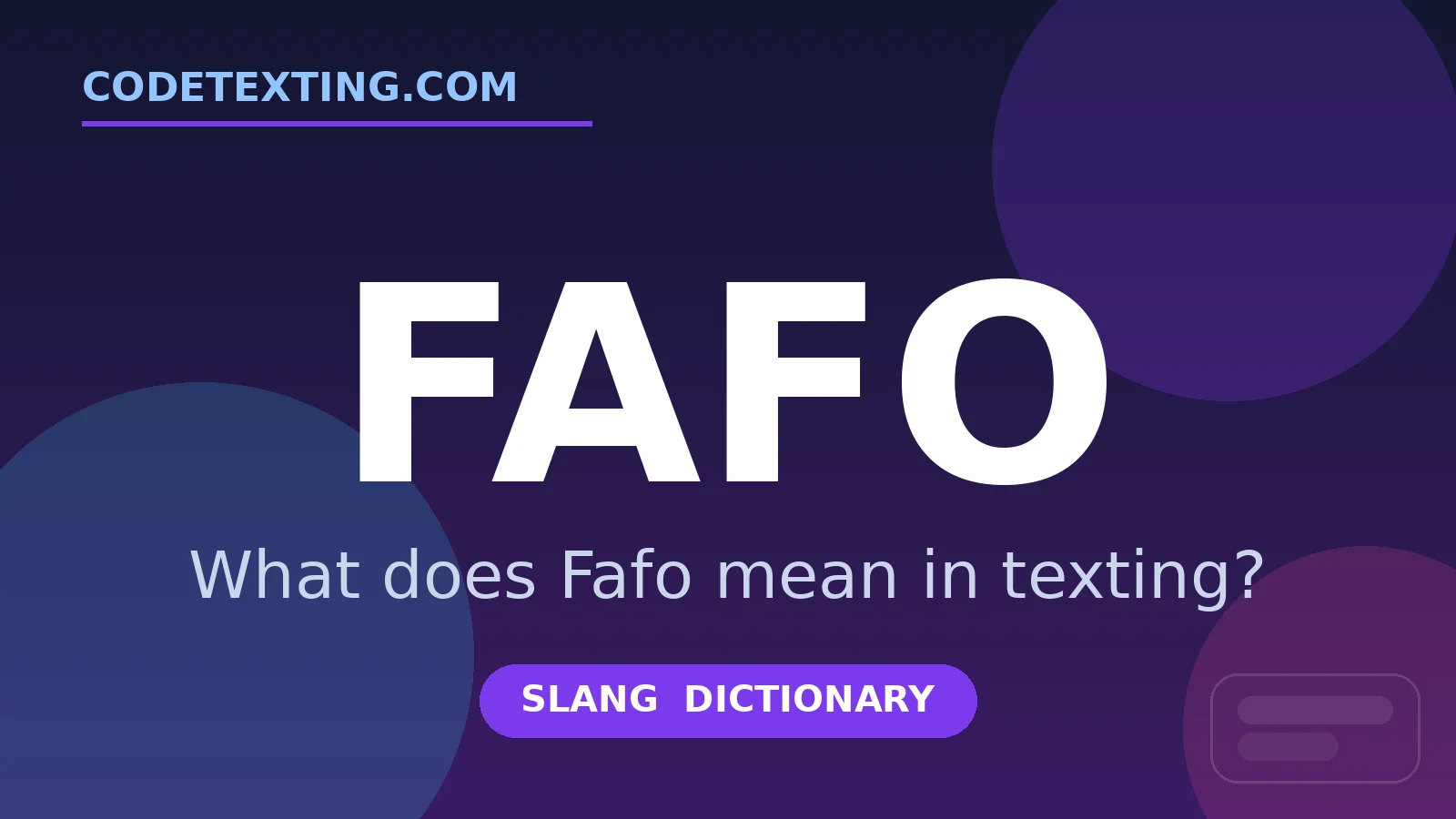 Fafo meaning in texting slang - what does Fafo mean