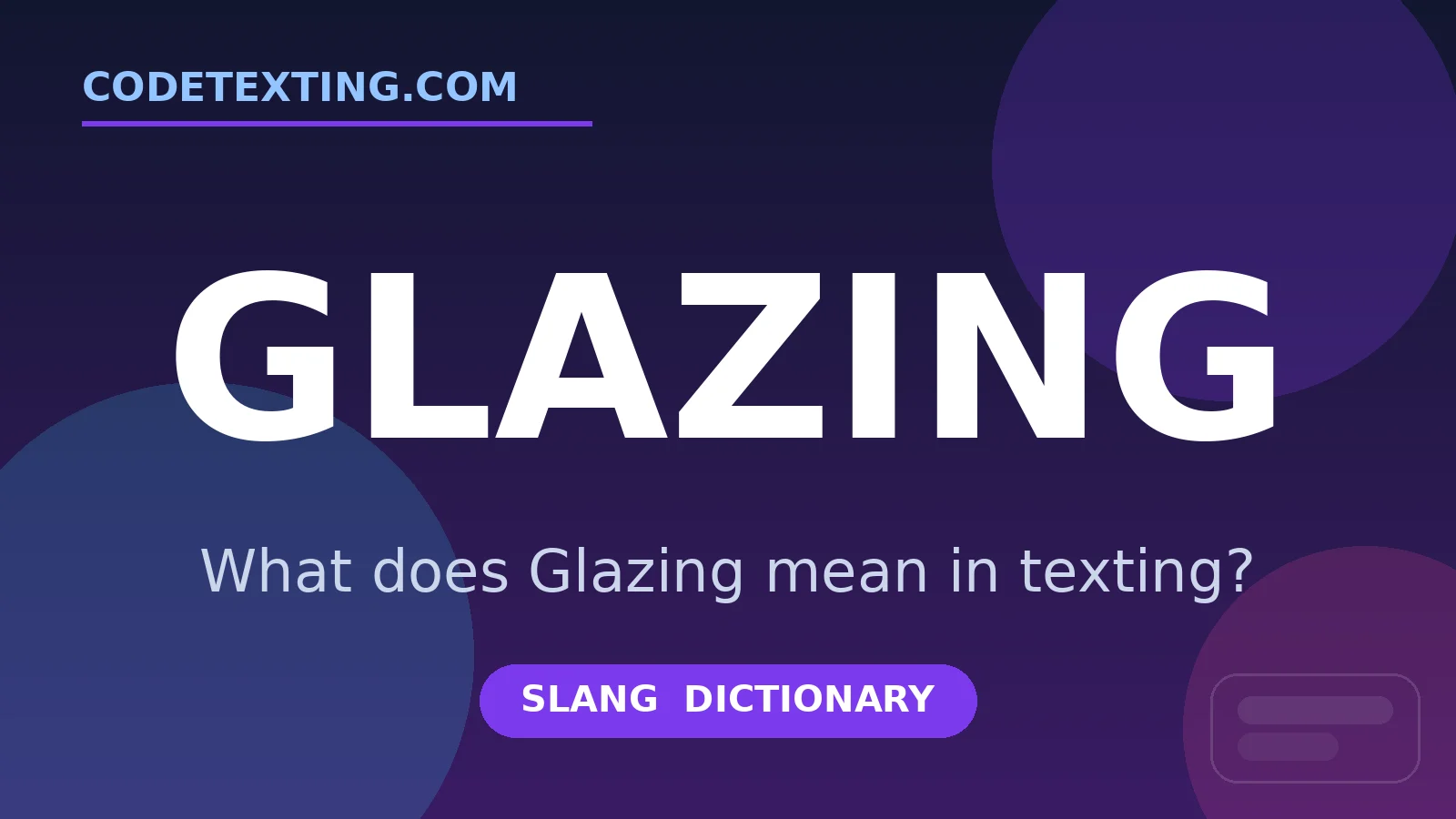 Glazing meaning in texting slang - what does Glazing mean