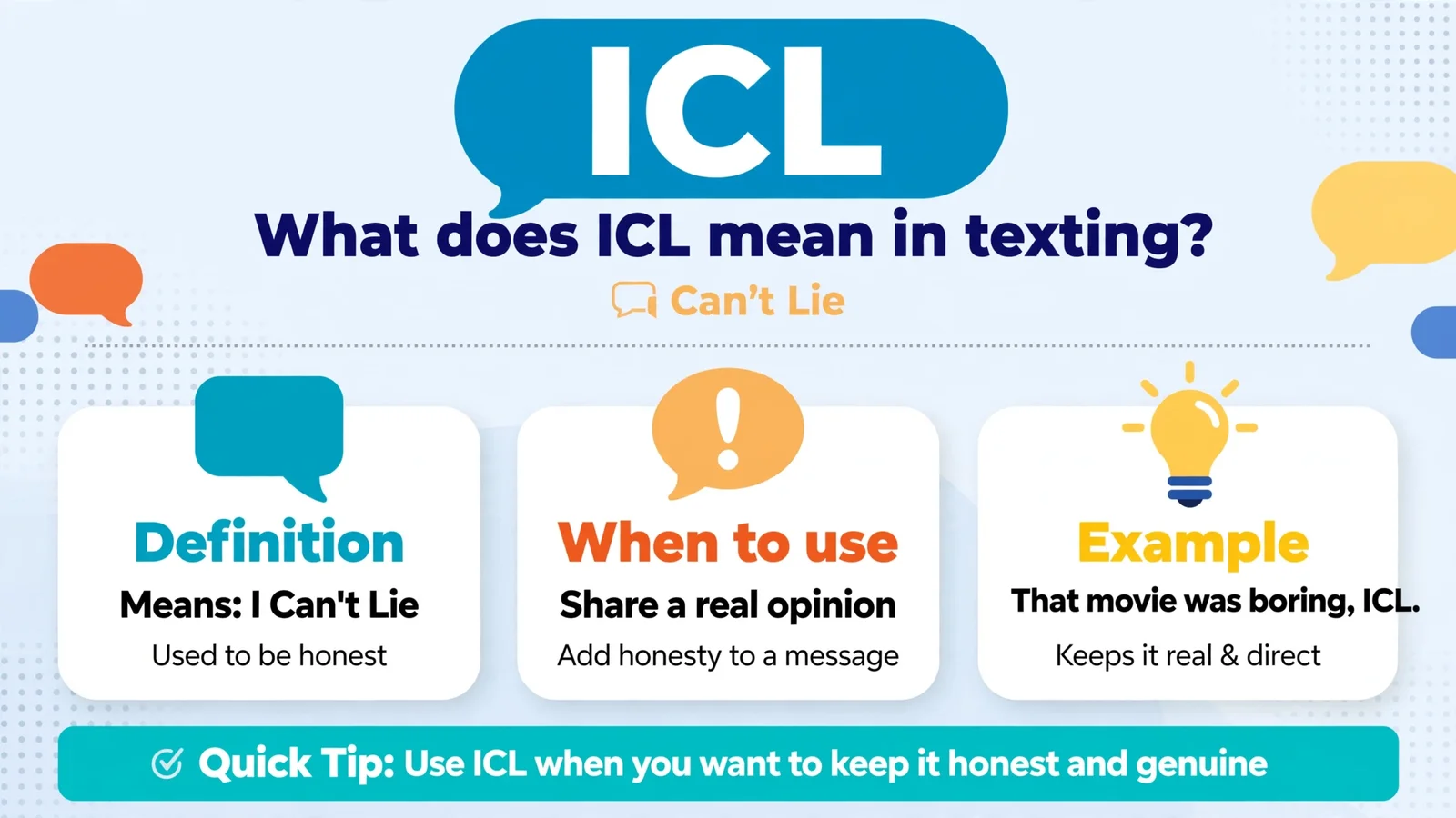 icl meaning in texting slang infographic