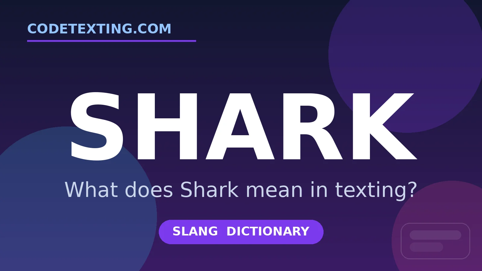 Shark meaning in texting slang - what does Shark mean